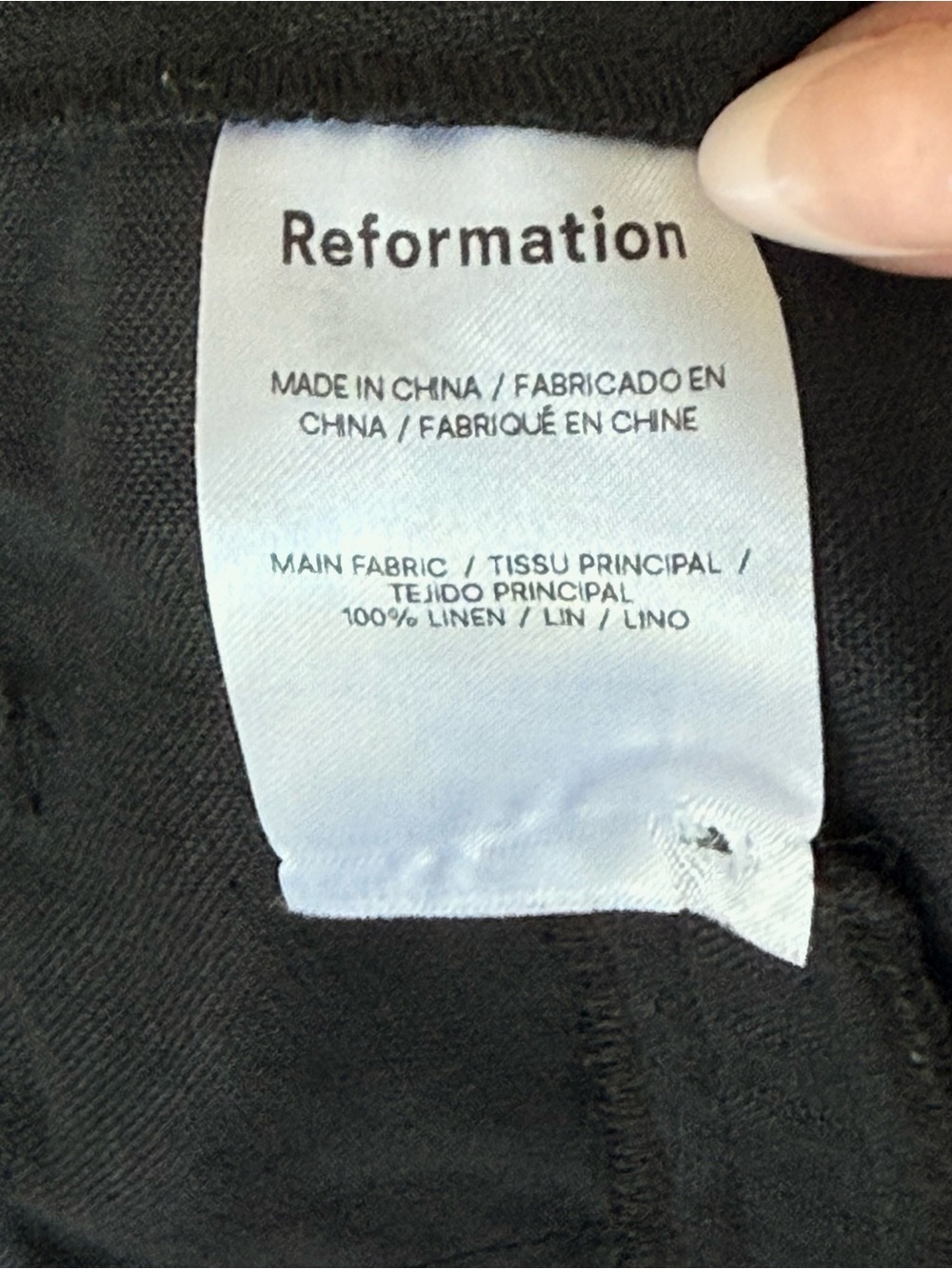NWOT Reformation Wide Leg Black Linen Asher Pants Pockets Co-ord Top Avail. Sz 2 - Picture 11 of 11